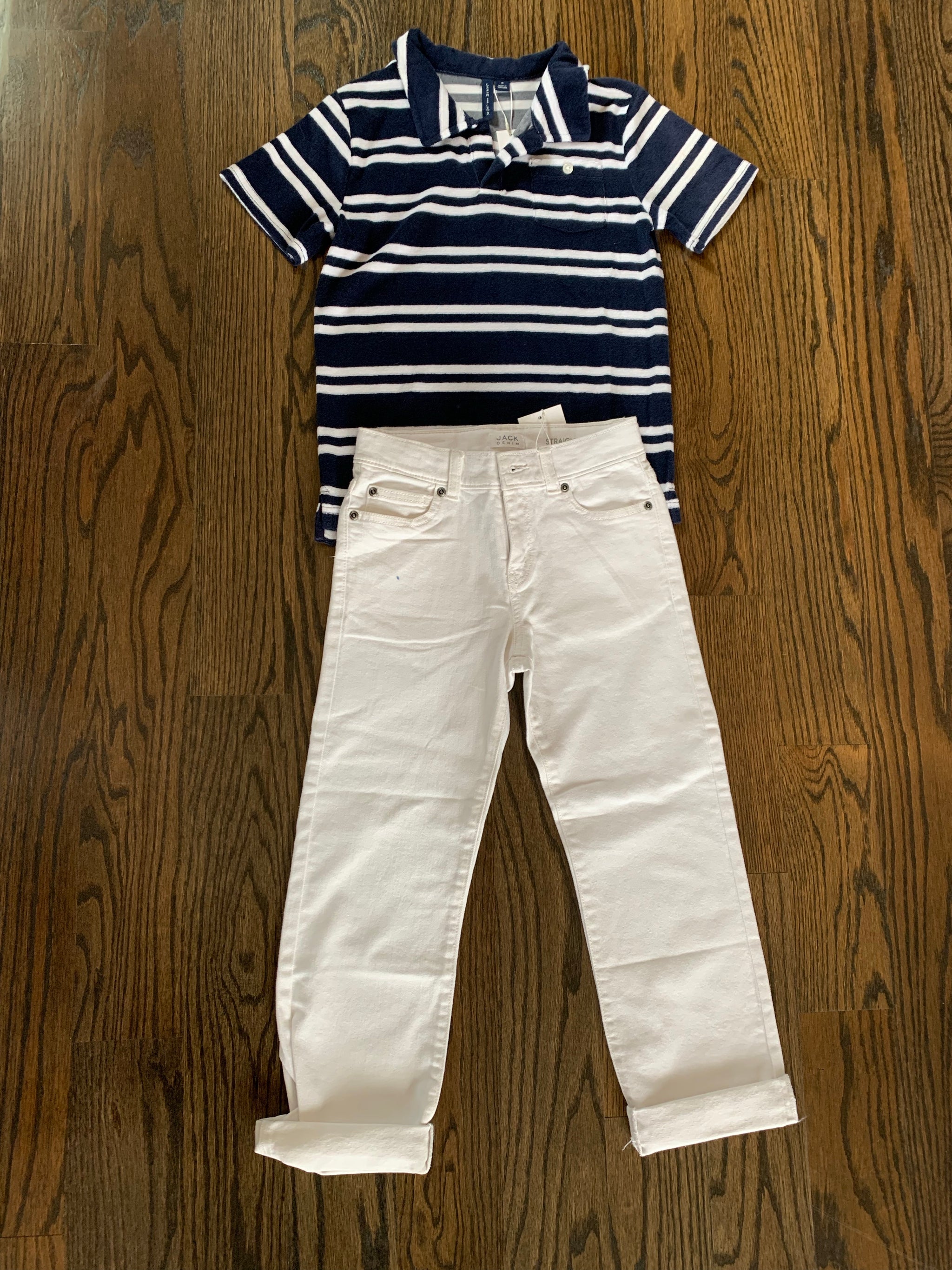 Janie & Jack White Denim Set