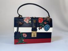 Load image into Gallery viewer, *BRAND NEW* Gucci Calfskin Embroidered Riche Stripe Shoulder Bag
